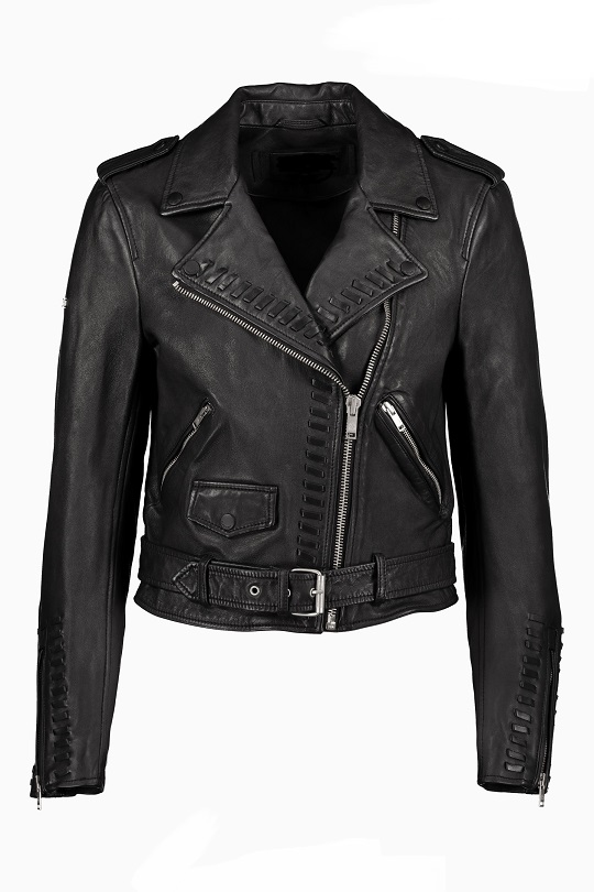 New Womens Handmade Black Leather Jacket Cowhide Leather Zipper Winter ...