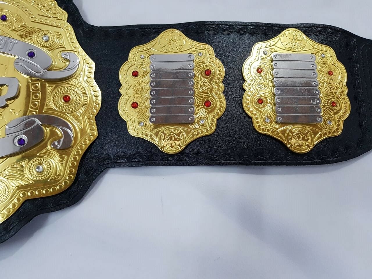 IWGP World Heavyweight Wrestling Championship Leather Dual Plates ...