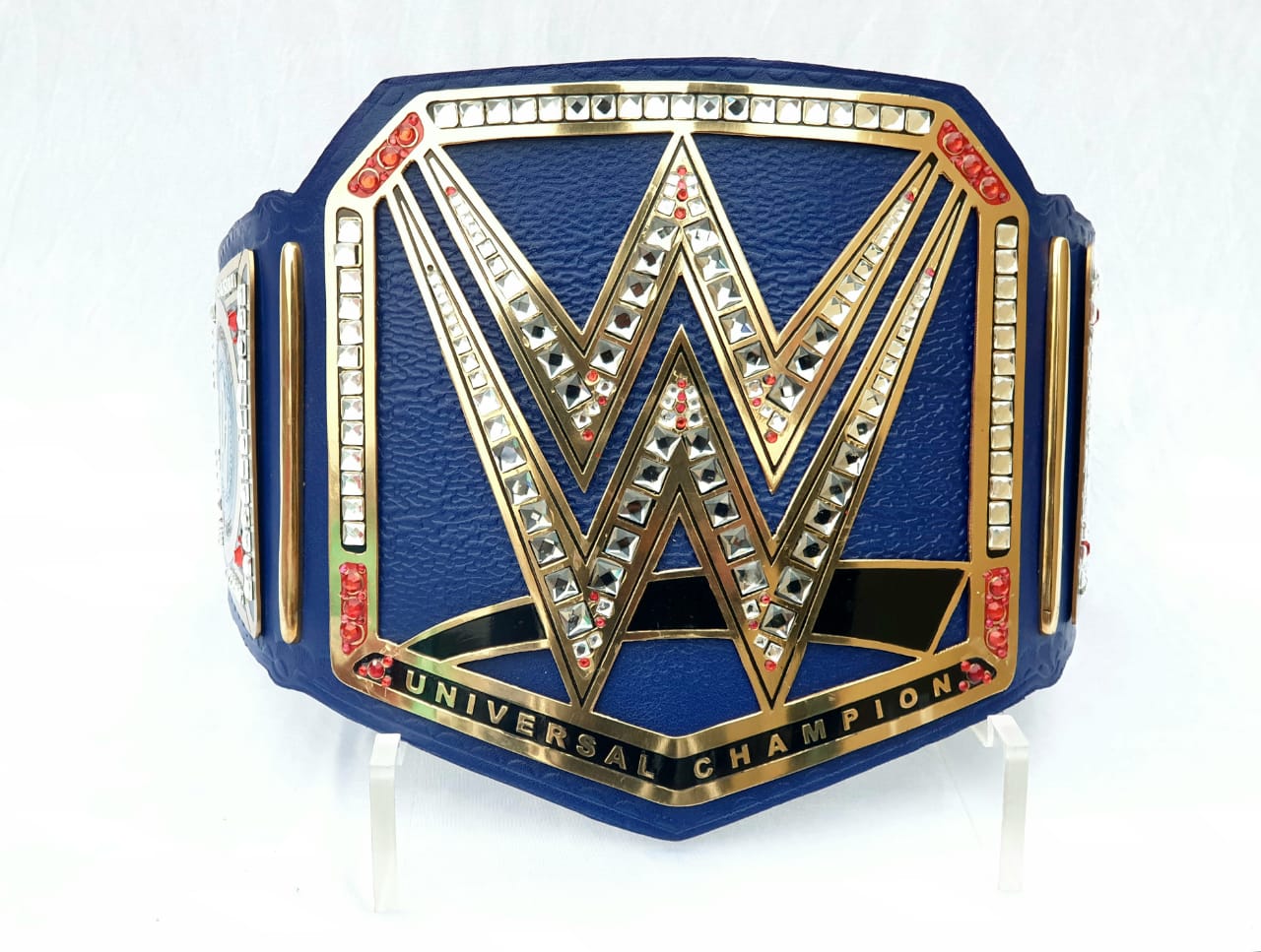 New WWE World Heavyweight Champion Ship Wrestling Belt Blue Leather ...
