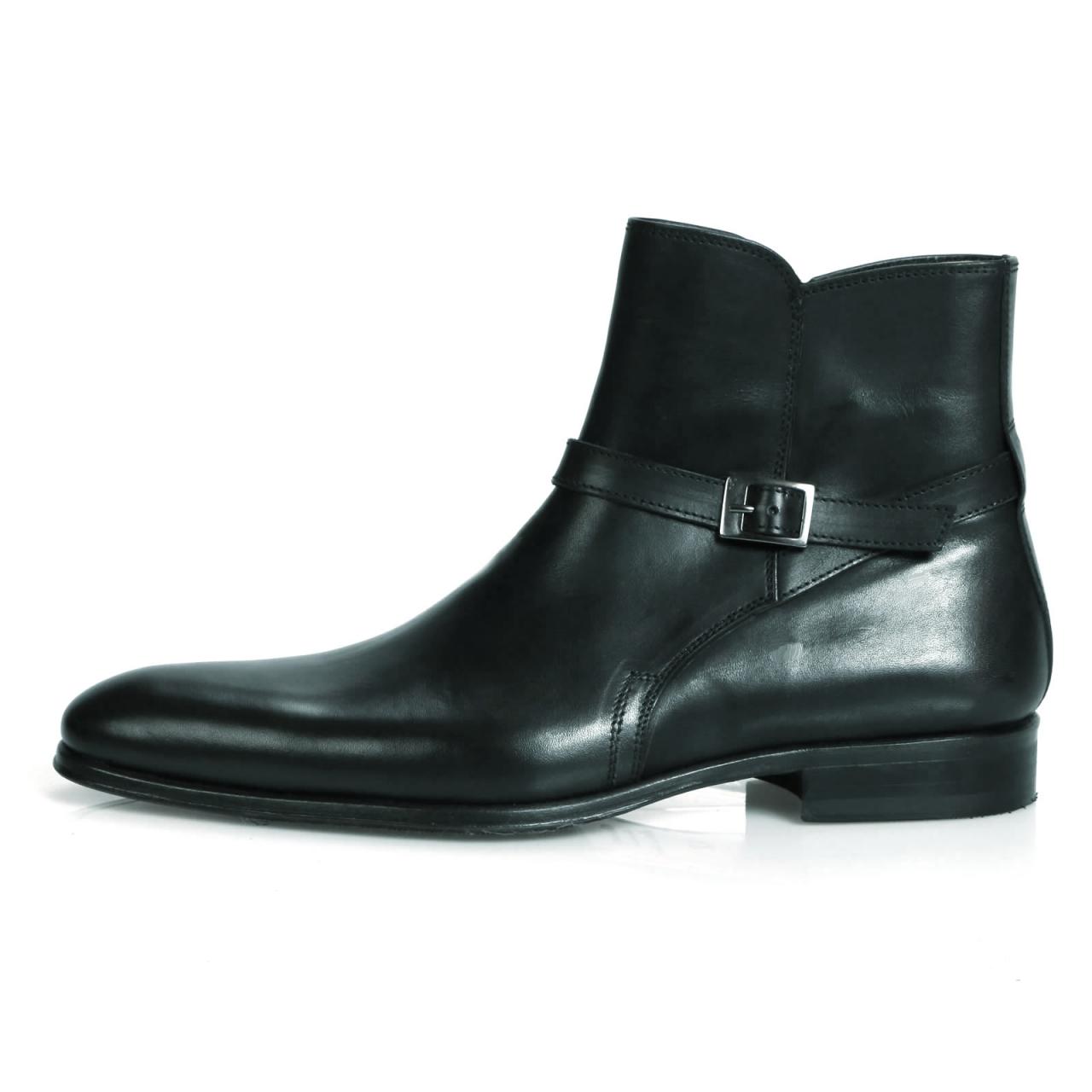 New Men's Handmade black Leather Jodhpurs Boots, Men's black Leather ...