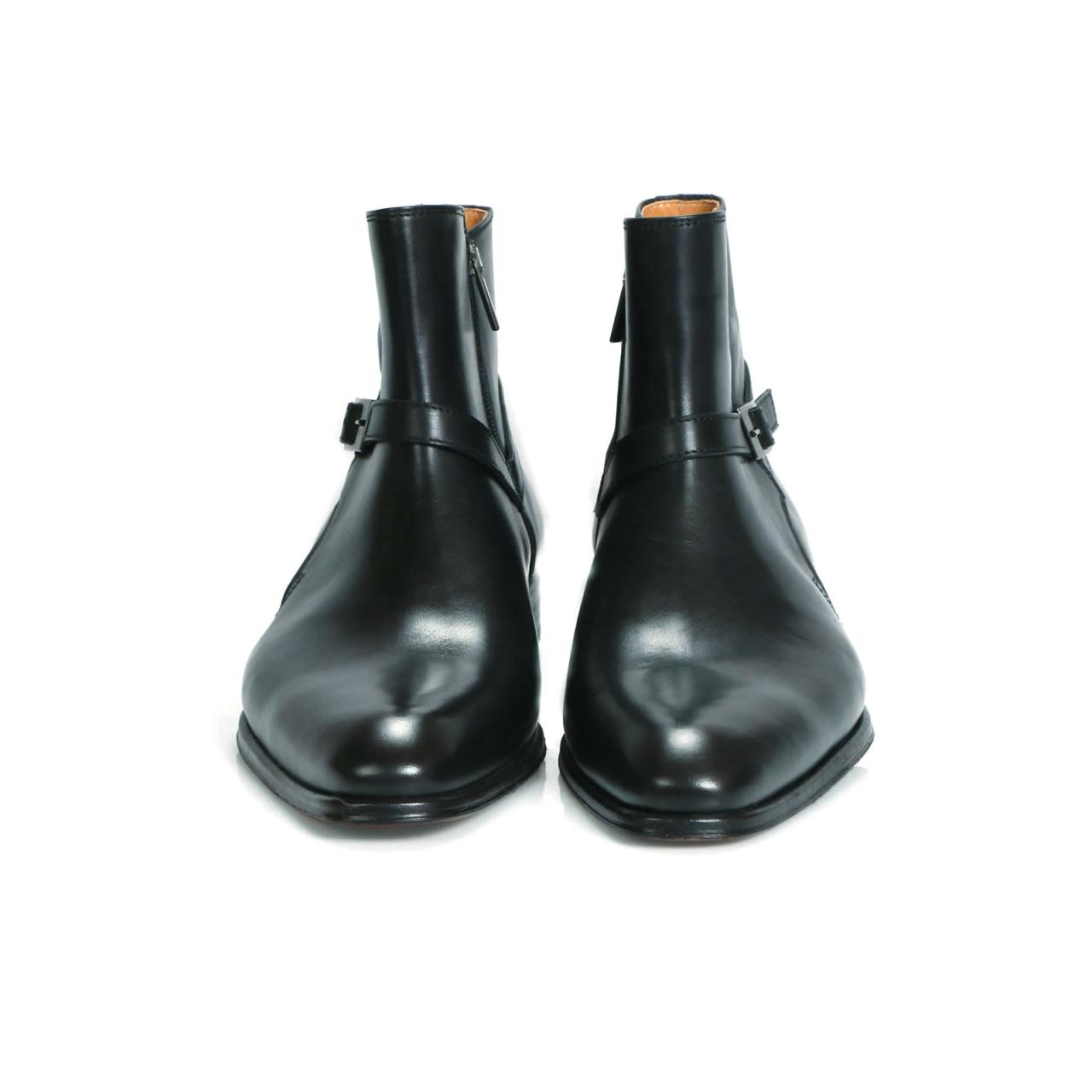New Men's Handmade black Leather Jodhpurs Boots, Men's black Leather ...