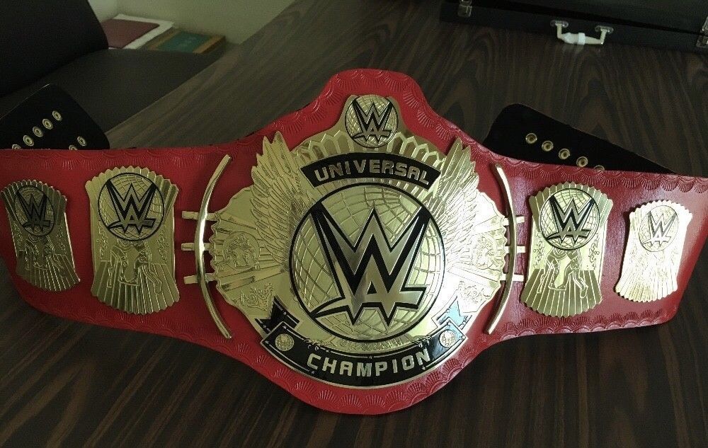 WWE Universal Championship Genuine Leather Belt Adult Size Thick Metal ...