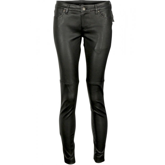 New Women Custom Made Zipper Black Genuine Leather , Multi Pockets ...