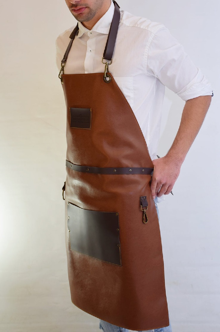New Custom Made Leather Apron with Leather Pocket for Barber | BBQ ...